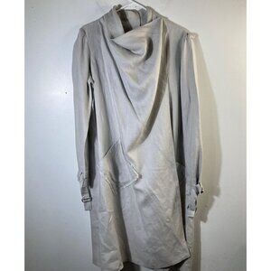 Women’s Laura‎ Siegel Linen Drape Trench Coat Gray M